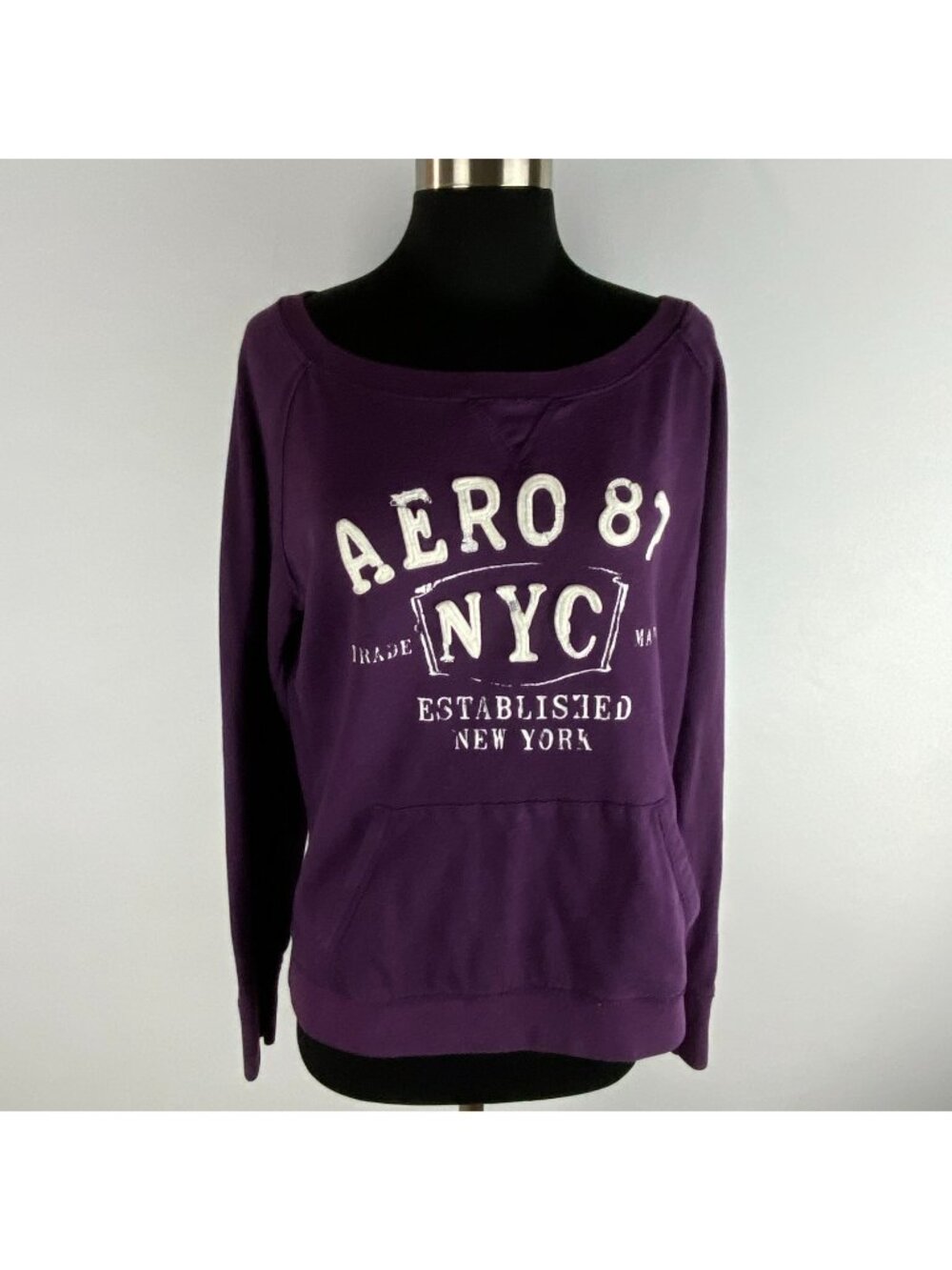 Aeropostale Aero Sweatshirt Womens Purple Long Sleeve School College XL